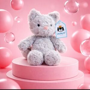 Jellycat Gray Squiggle Kitty - NWT Retired